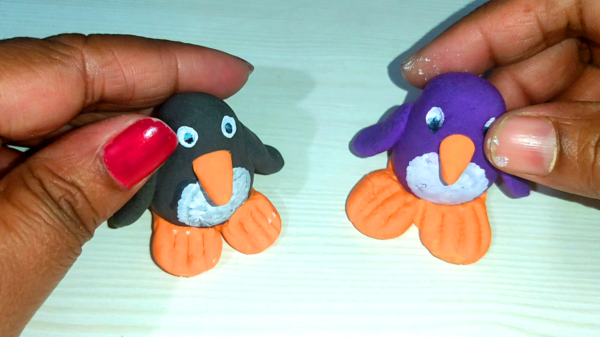 Making Penguins | Fun with clay | मिट्टी के आइटम | @richafamily